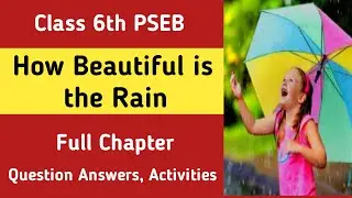 6th Class PSEB English Full Lesson 5 How beautiful is the rain My English Companion question answer