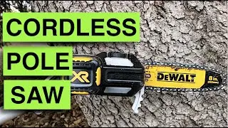 Cut branches easily & safely, without a ladder! Cordless Dewalt Pole Saw review