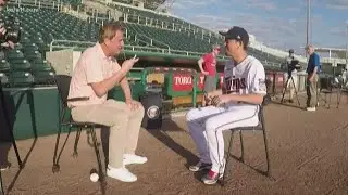 Perk plays translator at spring training with new Twins pitcher Kenta Maeda