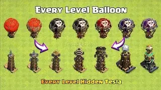 Hidden Tesla vs balloons | Clash of Clans