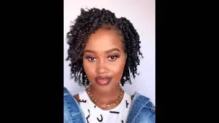 Pre-Twisted Passion Twist Crochet Hair, 8-Pack Pre-Loop Short Passion Twist for Women