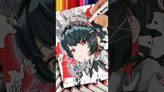 Drawing Ellen Joe💗/ Stained Art🎨 || Zenless Zone Zero #drawinganime #ellenjoe #zenlesszonezer