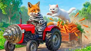 Mama Cat Trims Fur on the Farm and Makes Tiger Hat For Kittens At Home🐾🎩🐯
