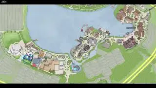 Disney Springs (Downtown Disney) Map Evolution (1975-2022)