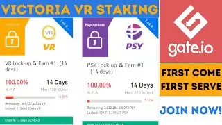 Gate.io Hold and Earn - Victoria VR Token Staking - Psyoptions PSY Token Staking -  Gate.io Earn