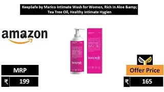 KeepSafe by Marico Intimate Wash for Women, Rich in Aloe & Tea Tree Oil, Healthy Intimate Hygien