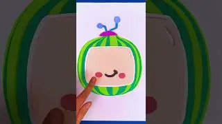 How To Make Cocomelon Logo 🍉 Fun Kids Arts and Crafts! 🎨  #cocomelon #diy #artandcrafts