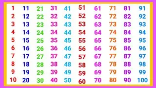 1 to 100 counting number | 123 Counting Number | Aik se laker 100 tak ginti