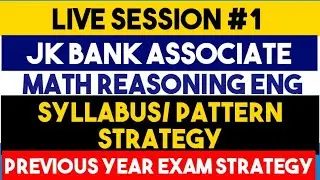 🔴Lec-1 JKBank Associate |Syllabus,Pattern@Career Success