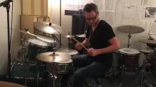 Brandon Draper drum set warm up improvisation 2. funk
