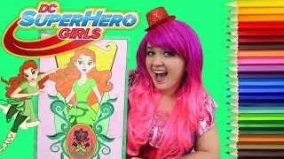 Coloring Poison Ivy DC SuperHero Girls GIANT Coloring Book Page Colored Pencil | KiMMi THE
