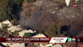 Coches Fire: Evacuations ordered for fire in San Diego County that burned homes