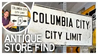 Rare 1930s City Route Marker &ndash; My Antique Store Find!