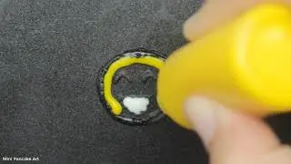 Emoji Pancake Art Grinning Face with Smiling Eyes, Mini Pancake Art