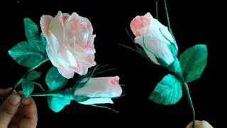 How to make Rose Buds from tissue paper || DIY buds#handmade flower #DIY Rose Bud 