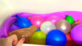 Water Balloons Pop Slow Motion - Sound Effect |  Water Balloon Splash Sound Effect
