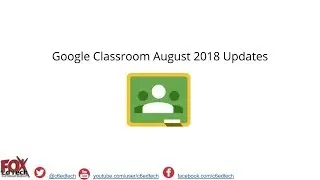 Google Classroom Updates: August 2018