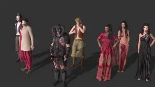 7 Characters with clothes for Iclone free download