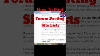 How to find forum posting submission backlinks sites #forum #backlinks #forumbacklinks