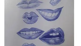 🛑How to draw a realistic mouth shapes  with Pen / Draw Live Tutorial N&deg;3