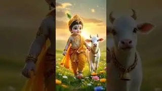 A divine baby Krishna gently walking forward #holyname #incarnations #incarnations