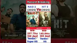 Raid 2 Vs Hit 3 Box Office Collection | Raid 2 day 30th collection #shorts