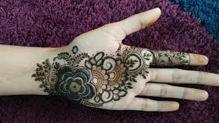 Easy arabic henna design | Front hand design | Henna design tutorial | Rosemin_mehandi