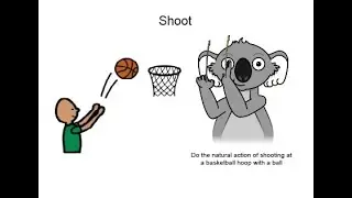 Quota Memorial Park Communication Board Key Word Sign tutorial - Shoot a Basketball