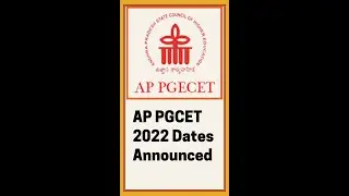 AP PGCET 2022 Dates Announced; Exams Start from September 3 || #appgcet2022 #appgpcet #collegetour