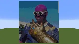 Thanos in Minecraft? (Music Pixel Art Creation) #Shorts