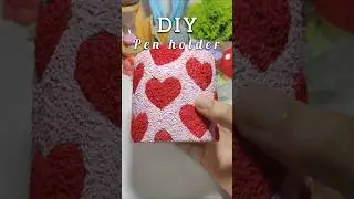 Texture art/diy pen holder making #trending #vairal #shorts #diy