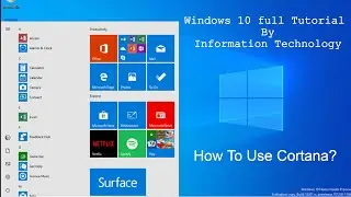 Windows 10 full tutorial part15 (How to Use Cortana)