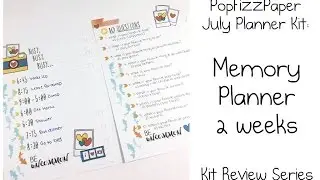PopFizzPaper July Planner Kit:  #3 Memory Planning and August planner set up