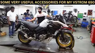 Added Very Useful Accessories To My Suzuki VSTROM 650 | Givi Airflow Windscreen | Sunny has Plans