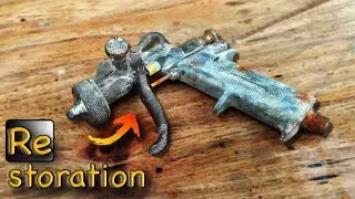 restoration paint gun rusty and dirty