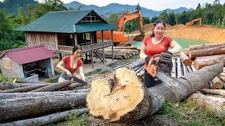 Build & Level a Pond &ndash; Using Excavator, Wood Saws & Grass Generators