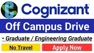 All Graduate Job - Cognizant Recruitment 2020 - Fresher can Apply - Across India Fresher's Job