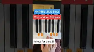 Viva La Vida Coldplay Easy Piano Tutorial