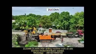 ZL800A-80ton HDD horizontal directional drilling work on site-ZLCONN