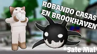 ROBANDO CASAS EN BROOKHAVEN (Salio Mal) | Roblox - PopCat