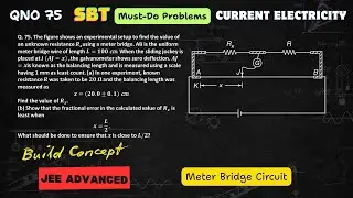 Meter Bridge Error Analysis | How to Minimize Fractional Error | SBT QNO 75 | JEE Advanced