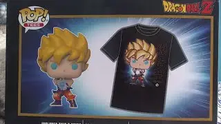Unboxing Funko POP! and Tee: Dragon Ball Z Goku Vinyl Figure and Unisex T-Shirt GameStop Exclusive
