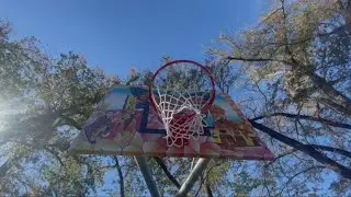 Murals painted on basketball backboards to celebrate Chicano and Latino history