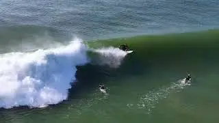Hurricane Lee Stirs up 6-10ft waves to delight Montauk Surfers 9/4-Hamptons Drone