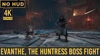 Assassin's Creed Odyssey - Evanthe the Huntress Boss Fight | No HUD & 4K/60fps Gameplay