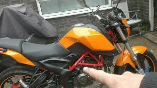 ksr Moto grs, mini project, MOT result and sale. brake pad install. what brake pads fit my ksr moto.