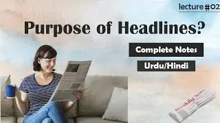 Purpose of headlines | Subediting and page designing | Headline