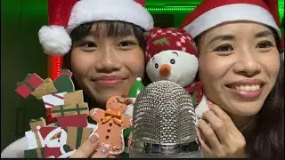 My mom tries ASMR☃️🎄(Christmas edition)