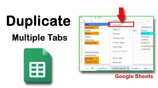 How to duplicate multiple tabs in Google Sheets