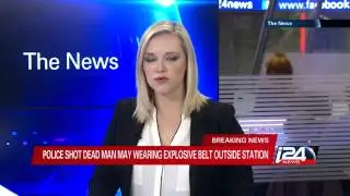 Police shot dead man may wearing explosive belt outside station